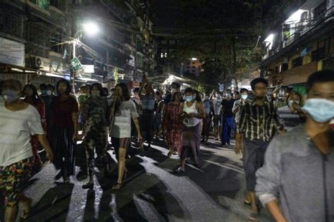 Myanmar Residents On Night Patrol As Coup Tensions Deepen