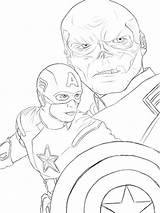 Coloring Pages Captain America Red Skull Printable Color Getcolorings sketch template