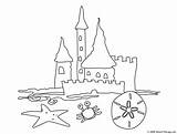 Coloring Castle Pages Sand Beach Color Simple Sandcastle Clipart Drawing Disney Printable Easy Outline Jackal Colouring Summer Sheet Toys Print sketch template
