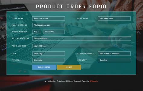 product order form flat responsive widget template  form builder questionnaire template