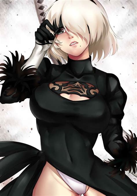 yorha no 2 type b nier and 1 more drawn by gankami