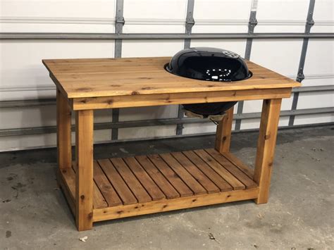 weber kettle grill table great weekend project outdoor kitchen coleman