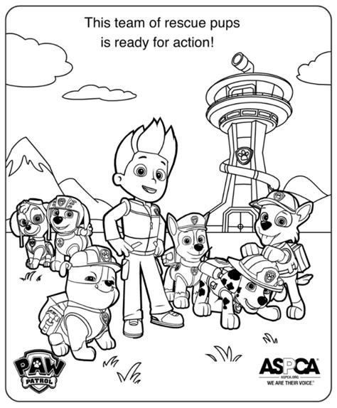 paw patrol coloring pages happiness  homemade