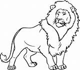 Lion Coloring Cartoon Pages Printable Getdrawings sketch template