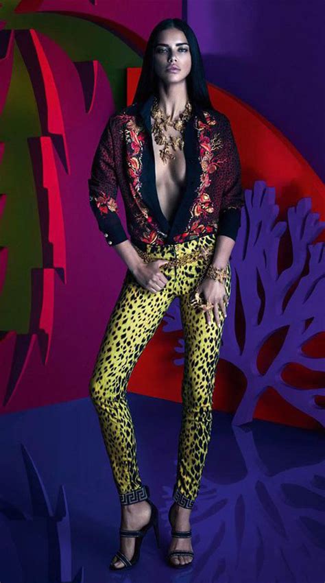 Victoria S Secret Stunner Adriana Lima Models New Versace Line Style