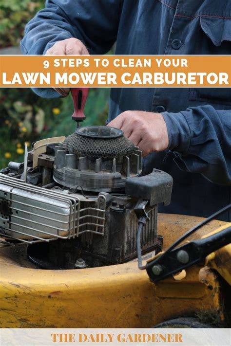 steps  clean  lawn mower carburetor lawn mower mower diy lawn