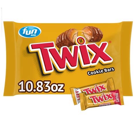 twix caramel fun size chocolate cookie candy bar  oz bag