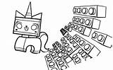 Unikitty Bricks Brick Aventure Briques Coloriages Légos Licorne sketch template