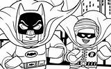 Batman Lego Coloring Pages Robin Kids sketch template