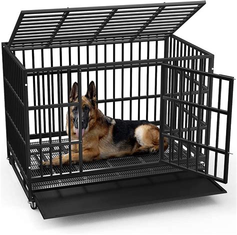 vitesse heavy duty indestructible high anxiety dog crate cage  outdoor  indoor