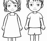 Boy Girl Coloring Pages Drawing Kids Printable Color Colouring Getdrawings Getcolorings Colorin Colorings sketch template