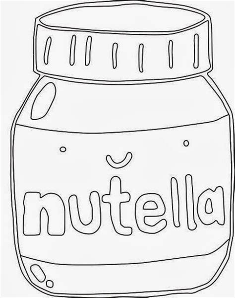 nutella colouring pages sketch coloring page