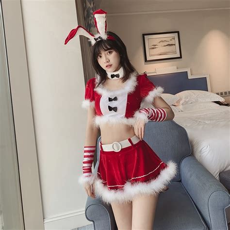 Christmas Sexy Costume Lingerie Uniform Bunny Girl Cosplay Sex Erotic