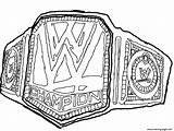 Belt Coloring Wwe Pages Printable Color sketch template