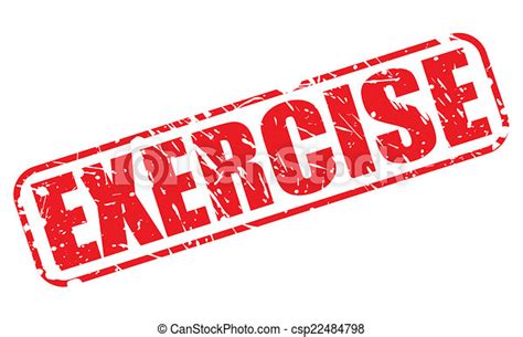eps vectors  exercise red stamp text  white csp search clip art illustration