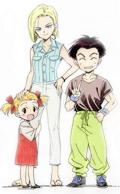 android 18 krillin and maron from dragonball z because who really ever saw this coming anime