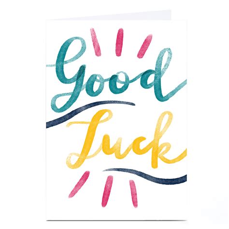 Buy Personalised Emma Valenghi Good Luck Card For Gbp 2 29