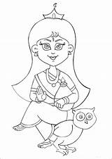 Coloring Pages Navratri Dussehra Festival Family sketch template