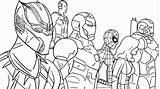 Avengers Coloring Pages Marvel Kids Visit Spiderman sketch template