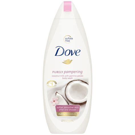 dove purely pampering coconut milk  jasmine petals body wash  oz