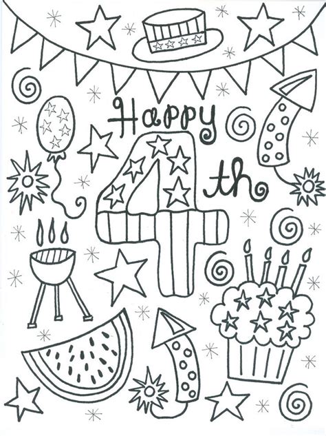 time    fourth  july coloring