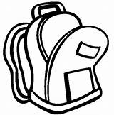 Bag Backpack Clipart School Clip Book Open Coloring Bookbag Pages Drawing Bags Back Pack Cliparts Computer Cartoon Easy Kids Color sketch template