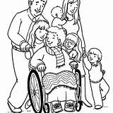 Coloring Pages Family Big Grandmother People Kids Her Color Disabilities Search Again Bar Case Looking Don Print Use Find sketch template