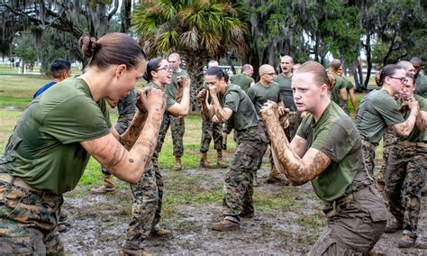 female marine recruits  training  san diego    time    years san