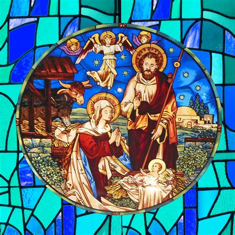 bethlehem nativity stained glass photograph  munir alawi