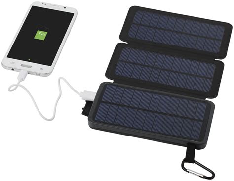 black  mah solar power bank  dual panels powerchargers
