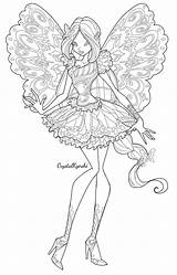 Winx Butterflix Coloring Flora Club Pages Drawing Tynix Mermaid Getdrawings Trix sketch template