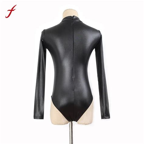 2019 2017 Hot Super Sexy Adult Black Catwomen Jumpsuit Pvc Leather Like