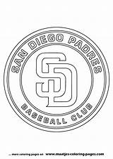 Coloring Padres Pages Diego San Mlb Browser Window Print sketch template