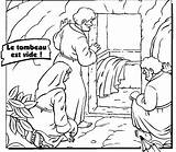 Coloring Resurrection Risen Jésus Ressuscité School Vuoto Sepolcro Coloringhome sketch template