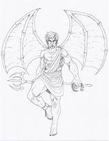 Lucifer Drawing Figured Finished Just Appreciated Comments Satanism sketch template