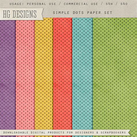 simple dots paper set  hggraphicdesigns  deviantart