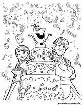 Anna Olaf Coloring Birthday Pages Colouring Surprise Kristoff Printable Frozen Print Happy Disney Color Kids Book Princess Gif Barbie Visit sketch template