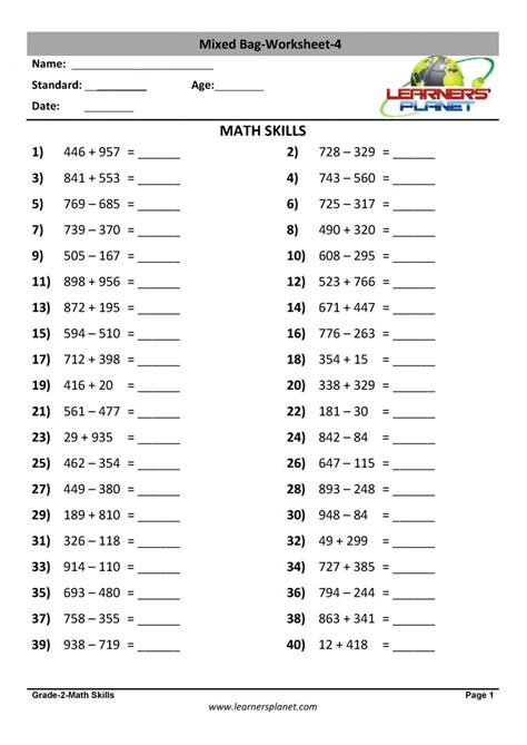 addition subtraction  multiplication worksheets awesome  adding