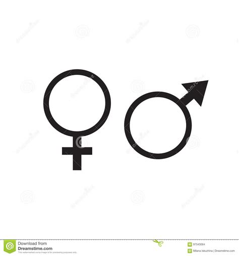 Symbols Of Men And Women Stock Vector Illustration Of