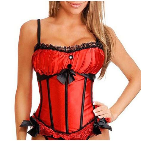 hot xl xxl sexy vintage lace overbust black red corsets and bustiers
