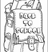 School Coloring Pages First Preschoolers Color Getcolorings Back sketch template
