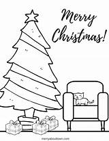 Christmas Coloring Pages Kids Merry Sheets sketch template