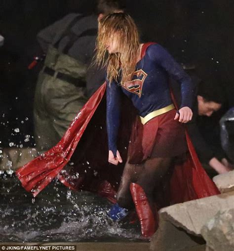 Melissa Benoist Films Fight Scene For Supergirl Series