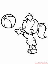 Ball Coloring Playing Girl Play Pages Girls Getcolorings Color sketch template
