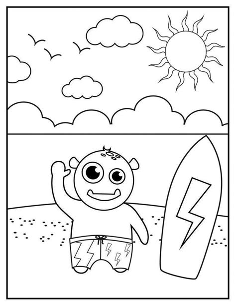 june coloring pages  coloring pages  kids beach coloring pages