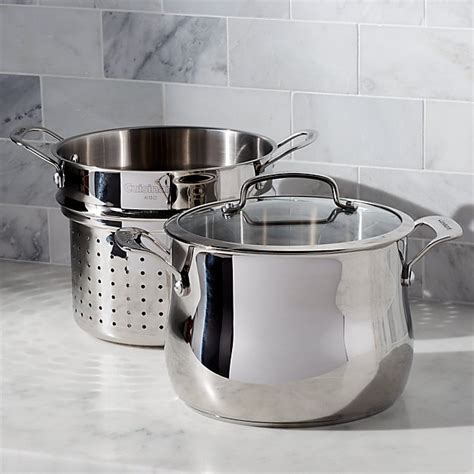 Cuisinart 6-Qt. 3-pc Pasta Pot with Strainer | Crate and