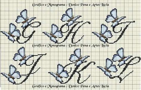 borboletas alfabeto ponto cruz letras em ponto cruz