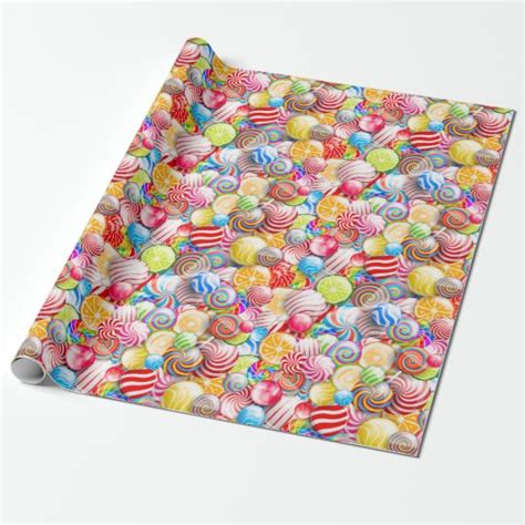 vintage birthday  christmas candy wrapping paper zazzlecom