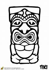 Tiki Coloring Mask Pages Drawing Printable Template Totem Hawaiian Dessin Coloriage Man Luau Colorier Lanta Hugolescargot Tattoo Masks Koh Faces sketch template
