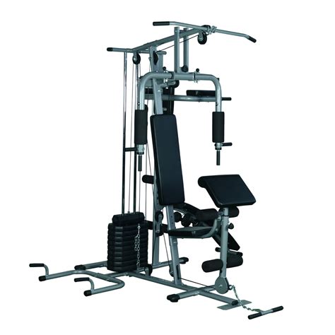 soozier  lb stack multi exercise home fitness station gym machine